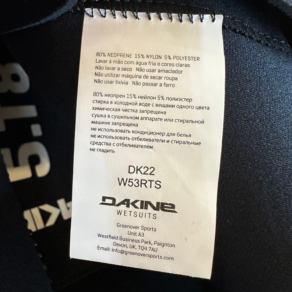 New Dakine RTS Womens Wetsuit 5.T8 Full Suit Black Orange S-Type Neoprene - Picture 10 of 12